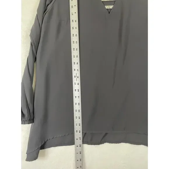 Juicy Couture Large womens blouse long sleeve top bling accent 0635 - Picture 7 of 7